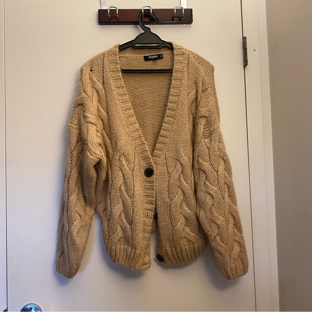 Missguided Petite Tan Sweater and Skirt Knit Set